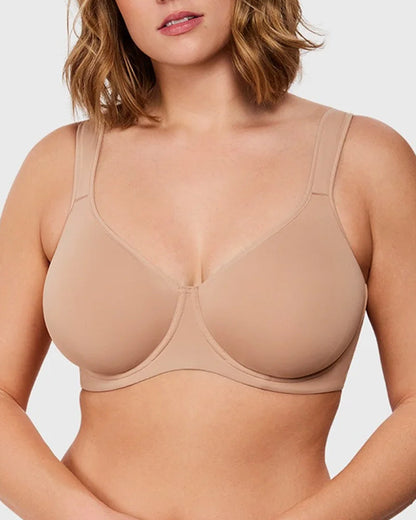 Soft T-Shirt Full Coverage Unlined Unpadded Underwire Plus Size Minimizer Bra