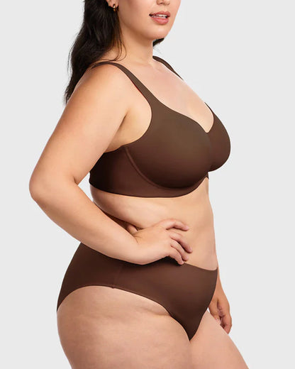 Soft T-Shirt Full Coverage Unlined Unpadded Underwire Plus Size Minimizer Bra