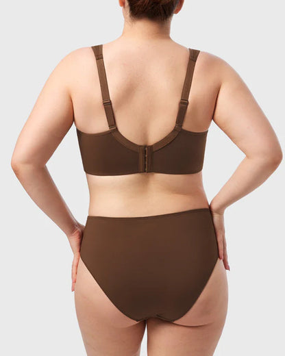 Soft T-Shirt Full Coverage Unlined Unpadded Underwire Plus Size Minimizer Bra