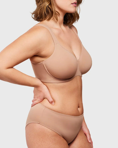 Soft T-Shirt Full Coverage Unlined Unpadded Underwire Plus Size Minimizer Bra