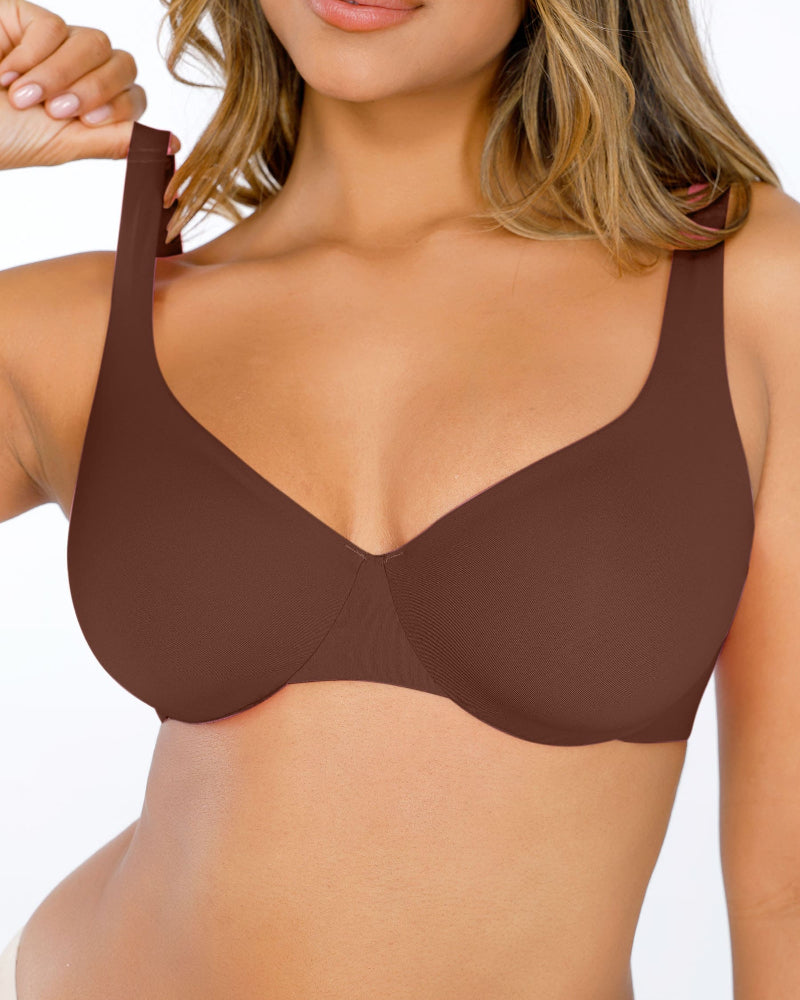 Underwire Adjustable Deep V-neck Bra